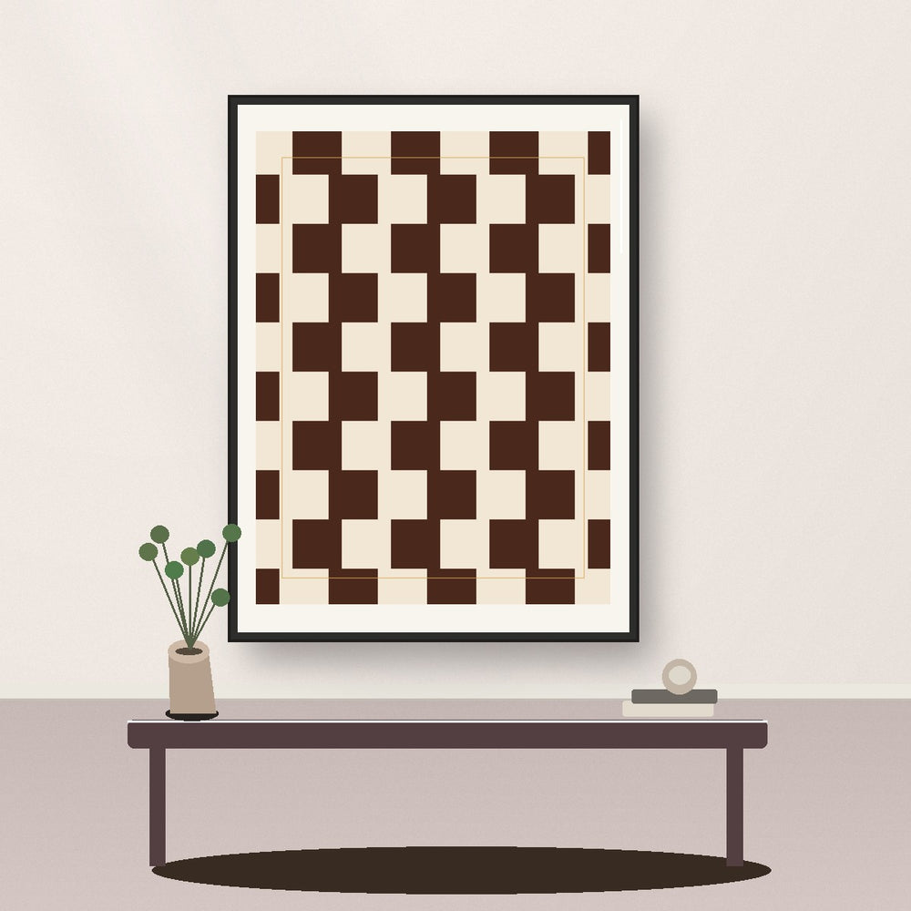 Espresso Checker Deco | The Luxe Prints