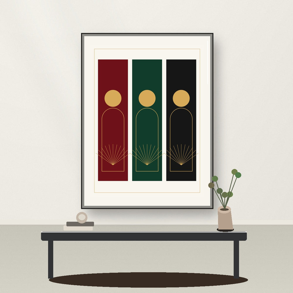Neo Deco Triptych Set | The Luxe Prints