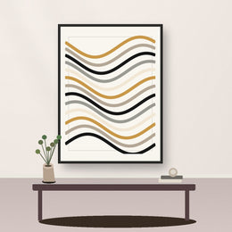 Chrome Deco Waves | The Luxe Prints