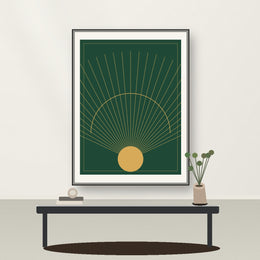 Forest Green Sunburst | The Luxe Prints
