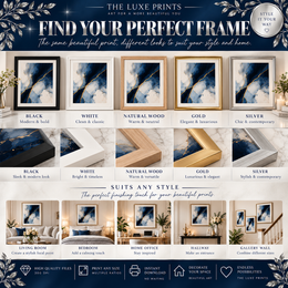 Midnight Blue Deco | The Luxe Prints