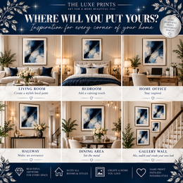 Midnight Blue Deco | The Luxe Prints