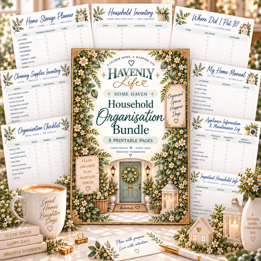 Household Organisation Planning Bundle