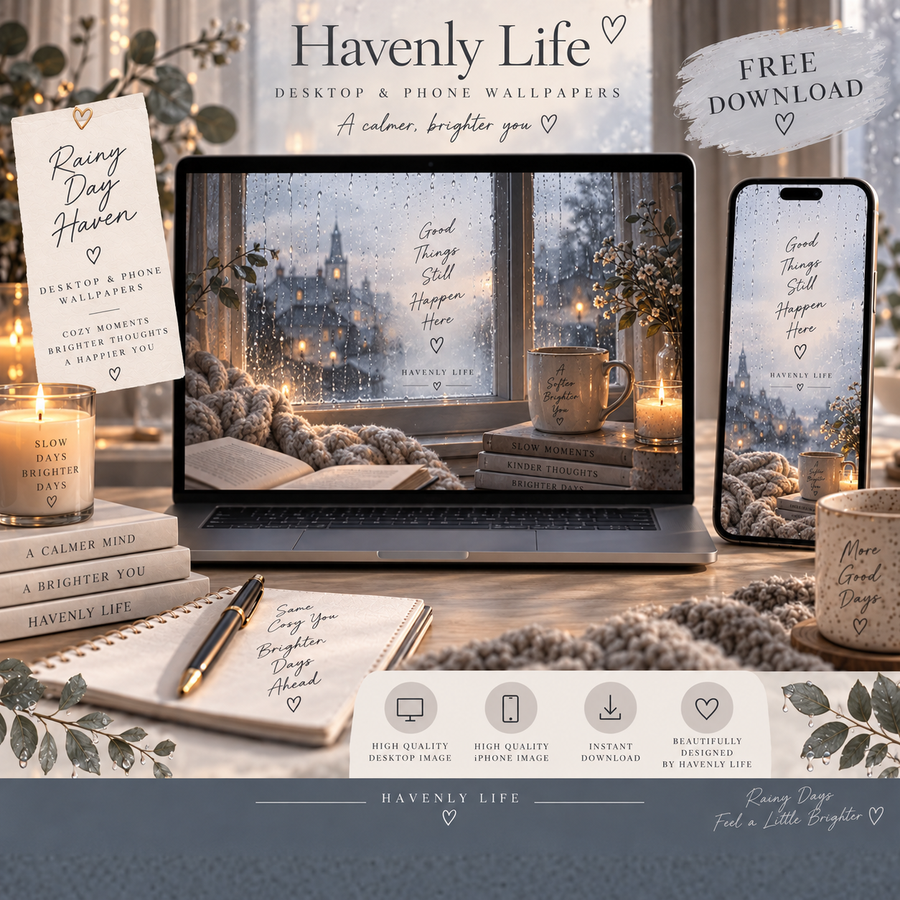 Rainy Day Haven FREE Desktop & iPhone Wallpaper