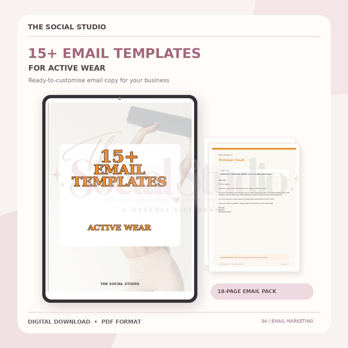 Activewear – Email Templates Pack | The Social Studio