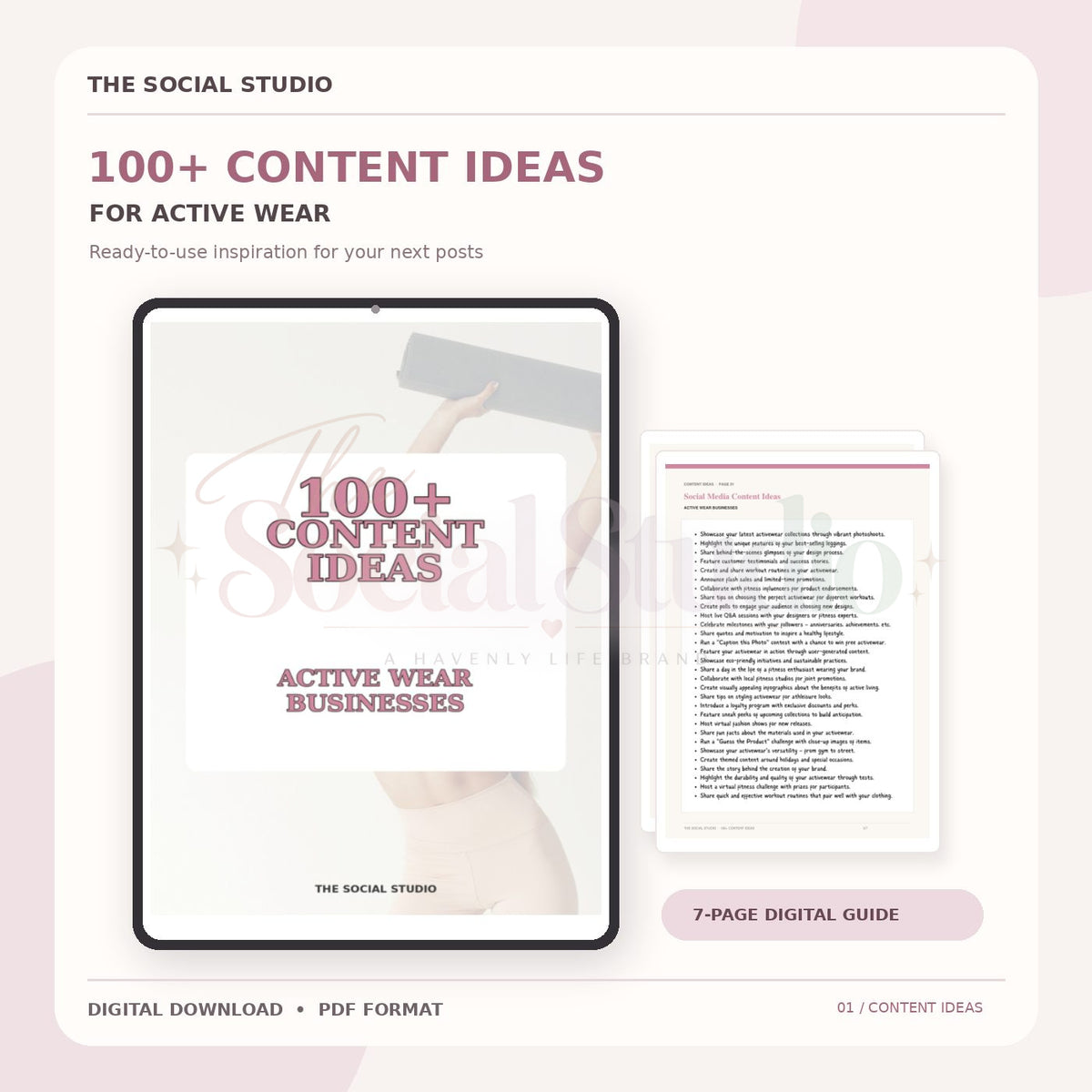 Activewear – Content Ideas Pack | The Social Studio