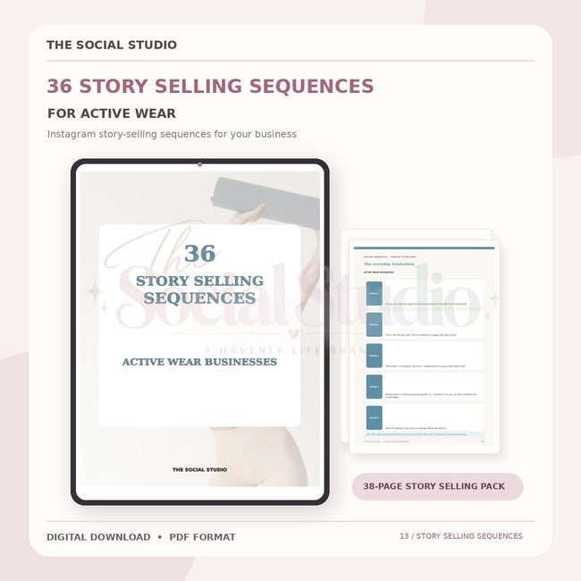 Activewear – Instagram Story Selling Sequences | The Social Studio