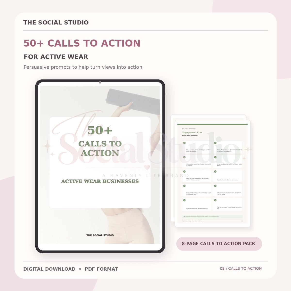 Activewear – Calls to Action Pack | The Social Studio