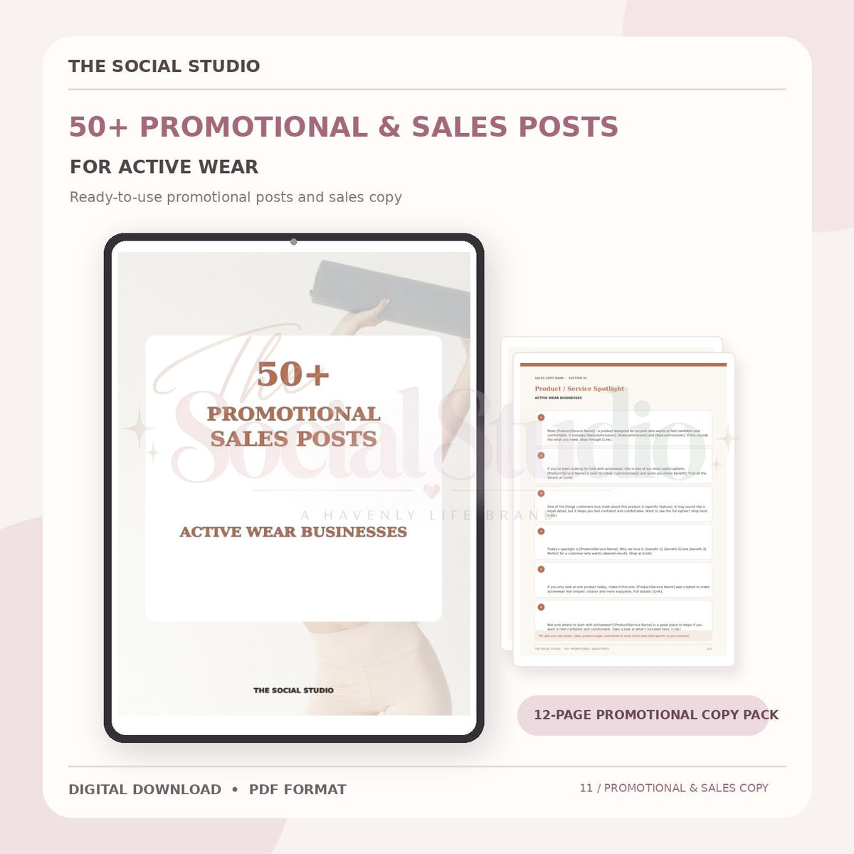 Activewear – Promotional & Sales Post Templates | The Social Studio