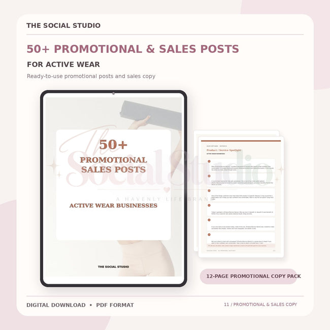 Activewear – Promotional & Sales Post Templates | The Social Studio
