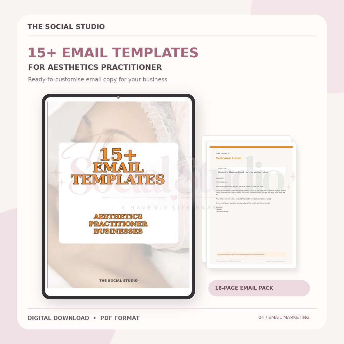 Aesthetics Practitioner – Email Templates Pack | The Social Studio