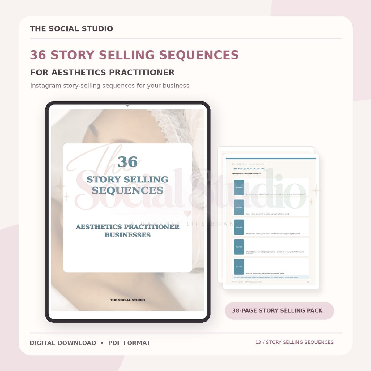 Aesthetics Practitioner – Instagram Story Selling Sequences | The Social Studio