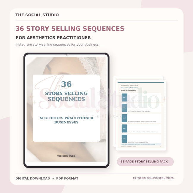 Aesthetics Practitioner – Instagram Story Selling Sequences | The Social Studio