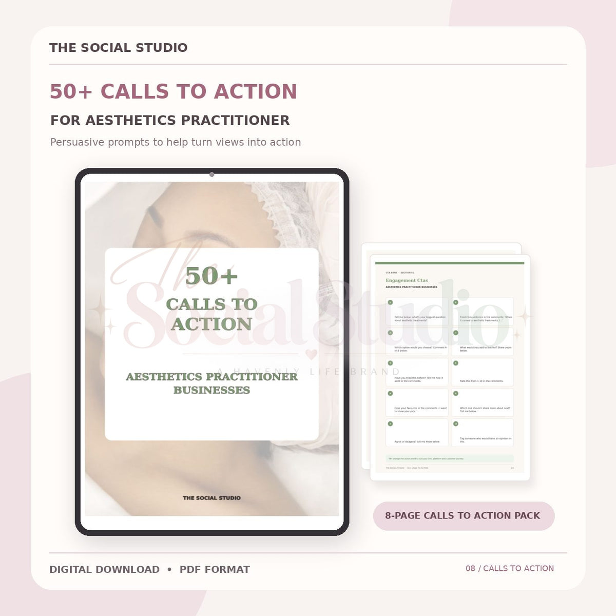 Aesthetics Practitioner – Calls to Action Pack | The Social Studio