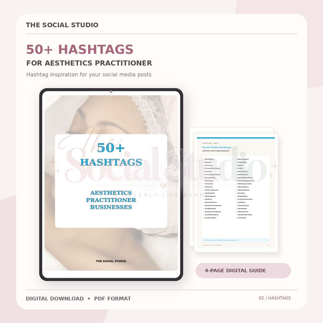 Aesthetics Practitioner – Hashtag Pack | The Social Studio