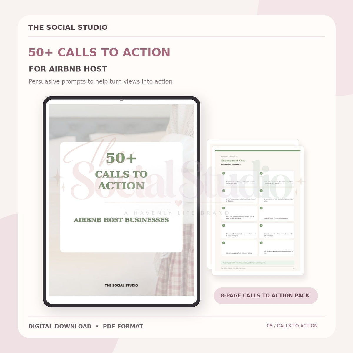 Air BNB Host – Calls to Action Pack | The Social Studio