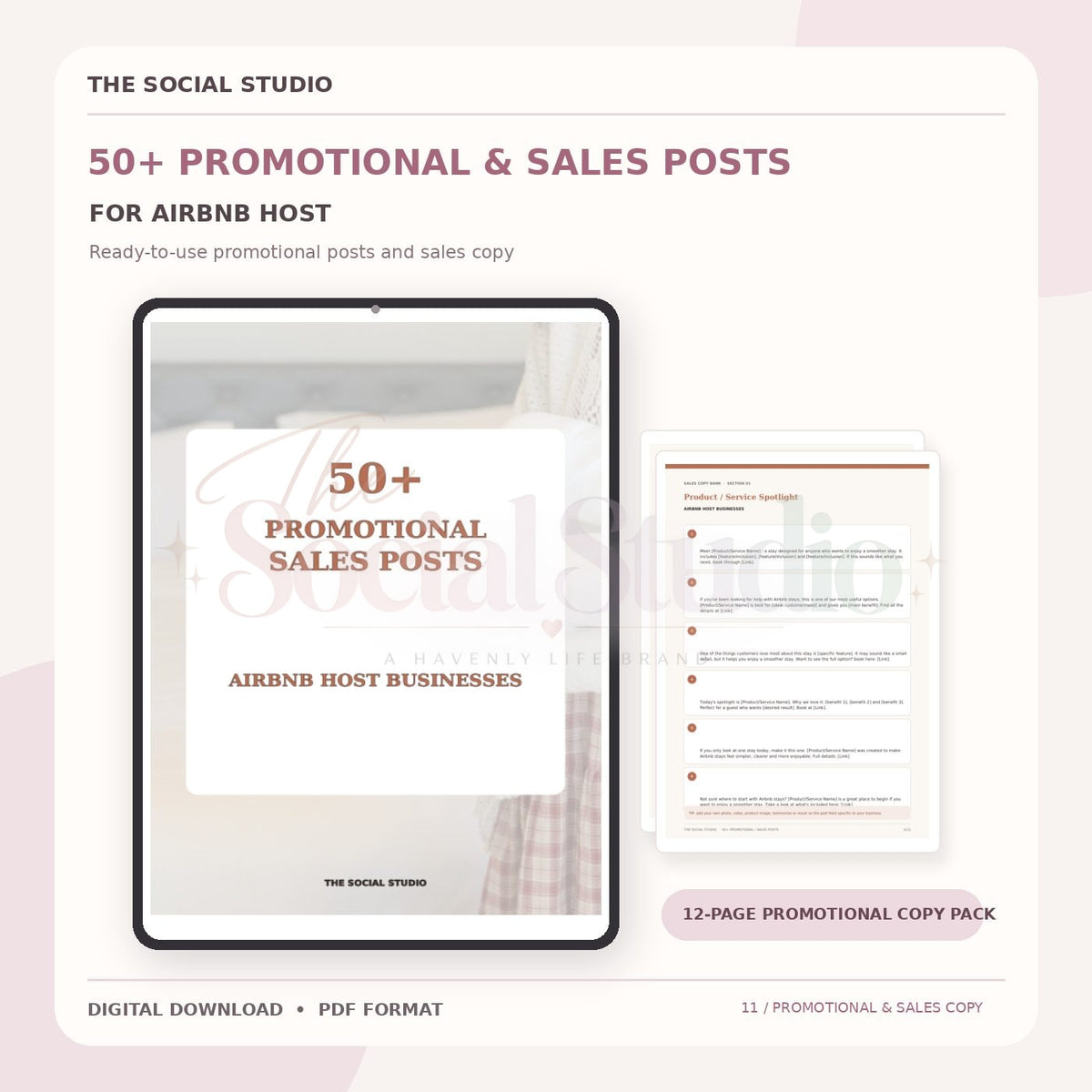 Air BNB Host – Promotional & Sales Post Templates | The Social Studio