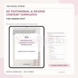 Air BNB Host – Testimonial & Review Content Templates