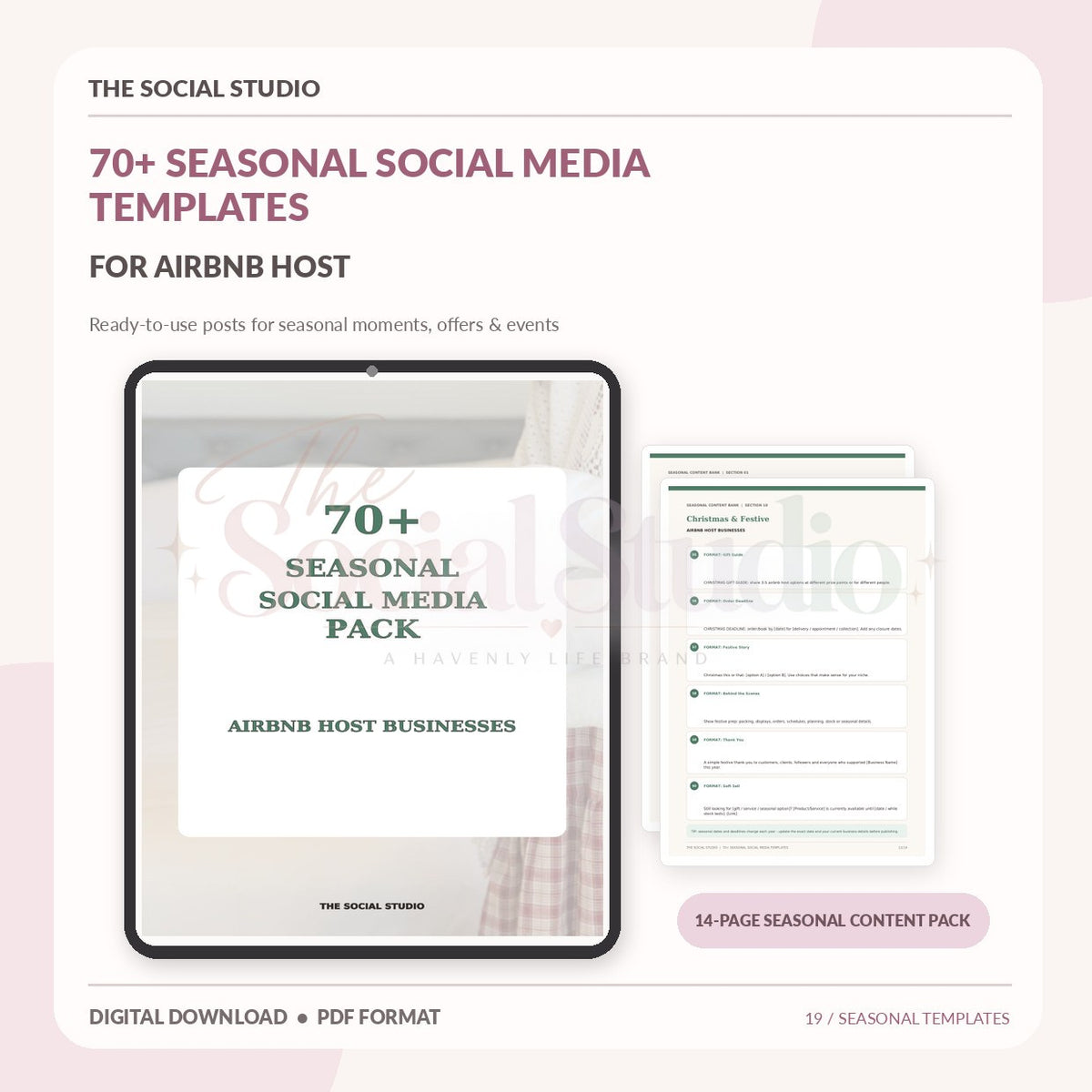 Air BNB Host – Seasonal Social Media Pack | The Social Studio