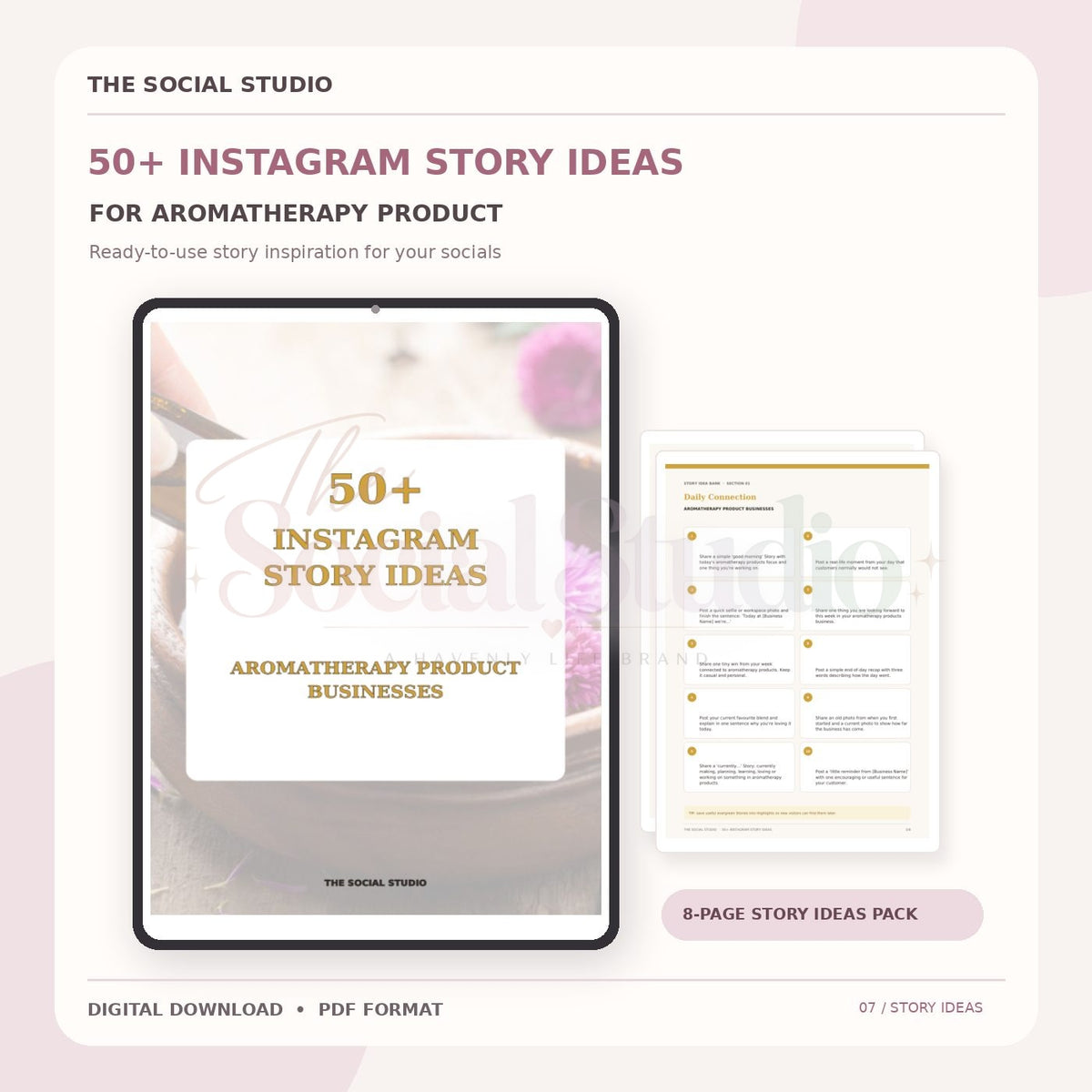 Aromatherapy – Instagram Story Ideas Pack | The Social Studio
