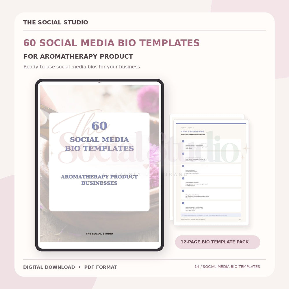 Aromatherapy – Social Media Bio Templates | The Social Studio