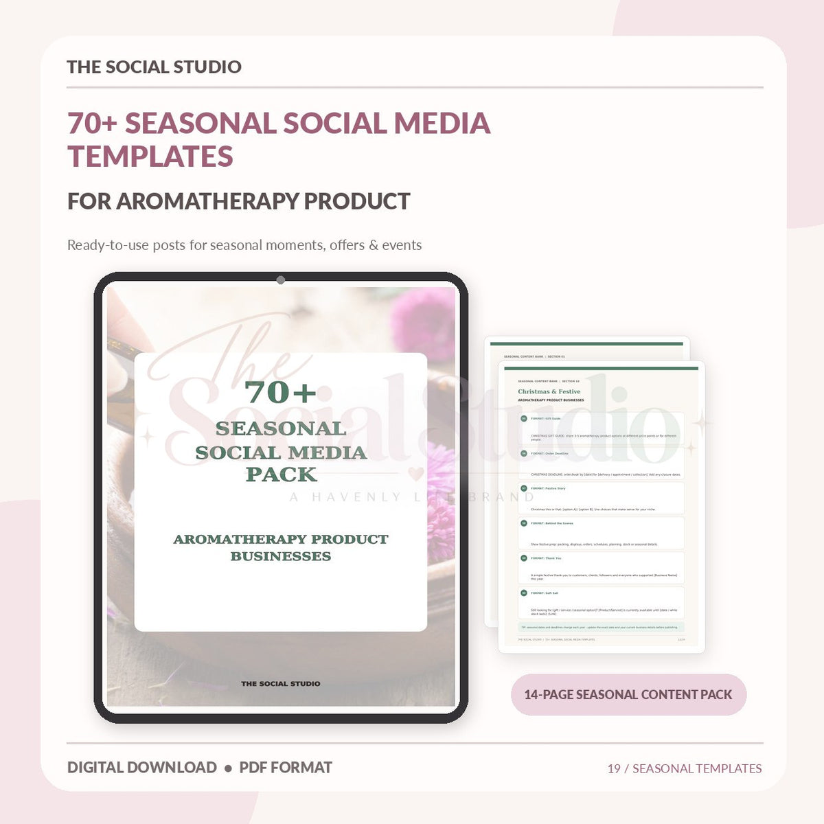 Aromatherapy – Seasonal Social Media Pack | The Social Studio