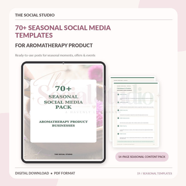 Aromatherapy – Seasonal Social Media Pack | The Social Studio