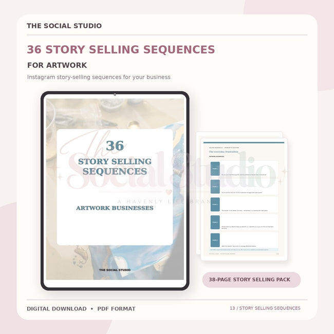 Art Work – Instagram Story Selling Sequences | The Social Studio