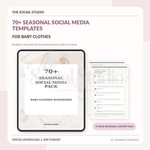 Baby Clothes – Seasonal Social Media Pack | The Social Studio