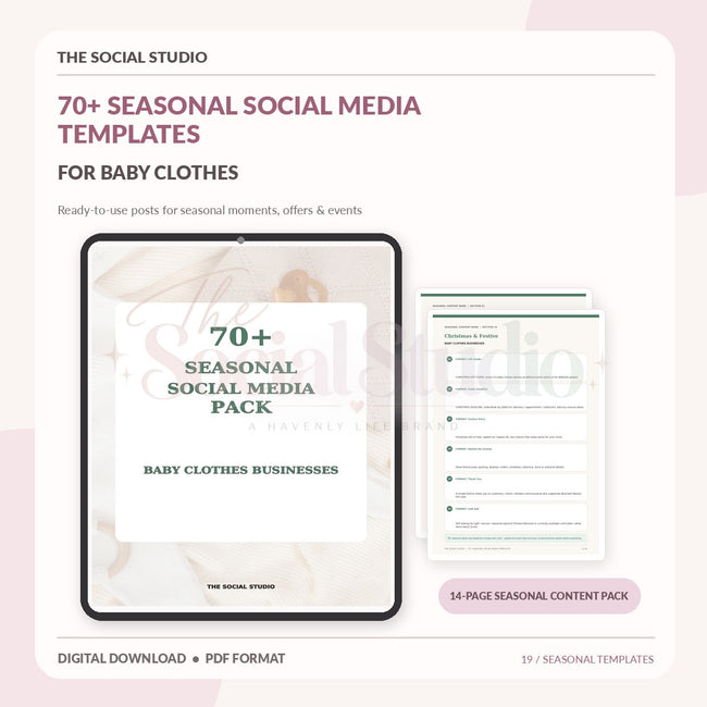Baby Clothes – Seasonal Social Media Pack | The Social Studio