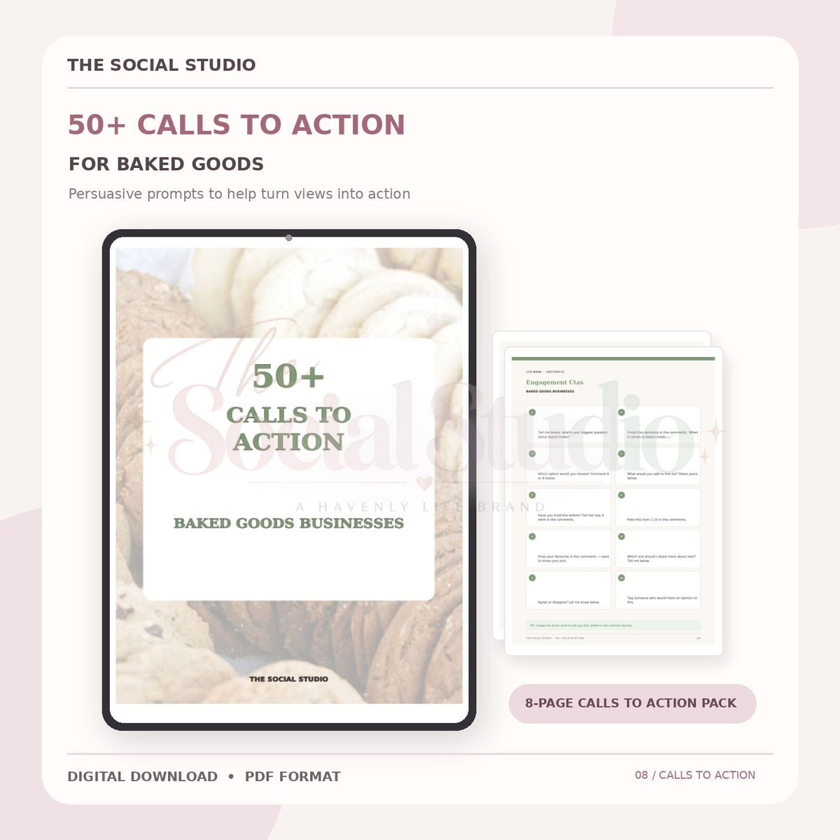 Baked Goods – Calls to Action Pack | The Social Studio