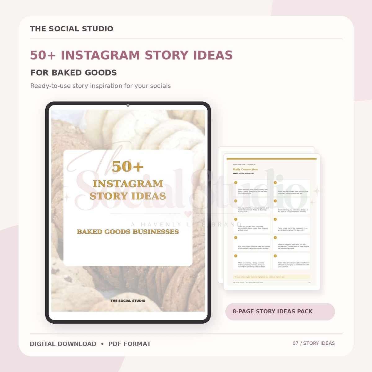 Baked Goods – Instagram Story Ideas Pack | The Social Studio