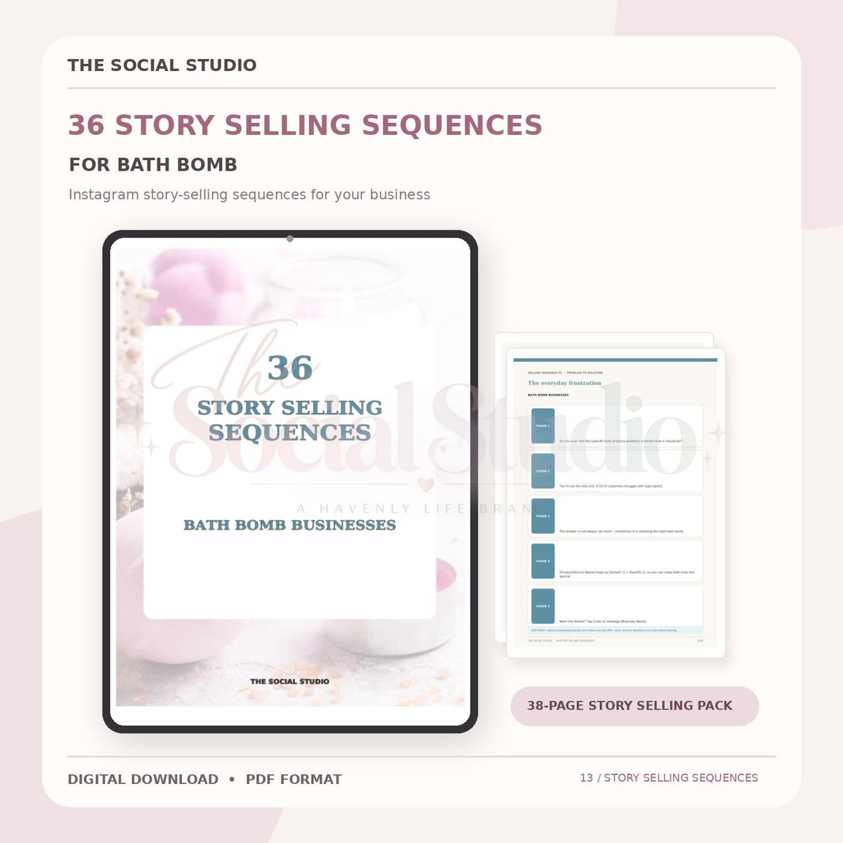 Bath Bomb – Instagram Story Selling Sequences | The Social Studio