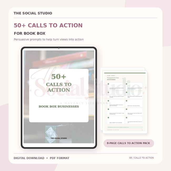 Book Boxes – Calls to Action Pack | The Social Studio