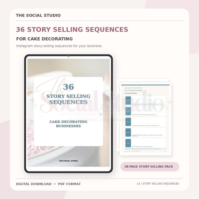 Cake Decorations – Instagram Story Selling Sequences | The Social Studio
