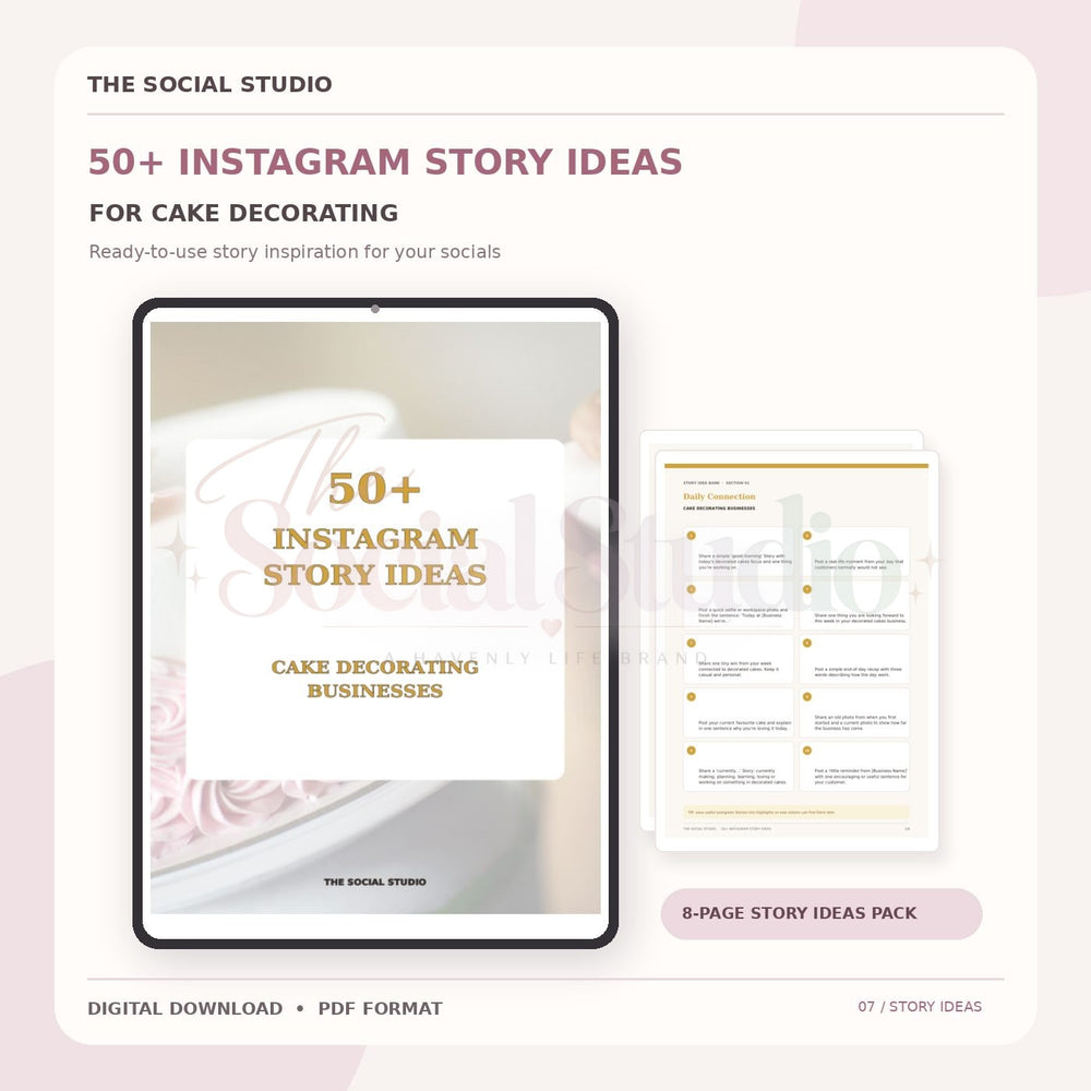 Cake Decorations – Instagram Story Ideas Pack | The Social Studio
