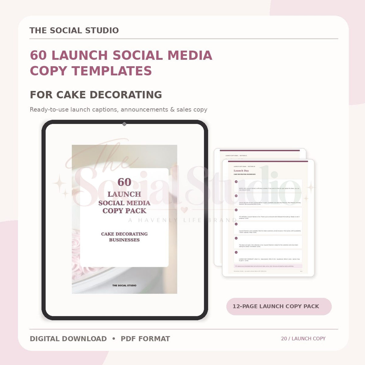 Cake Decorations – Launch Social Media Copy Pack | The Social Studio