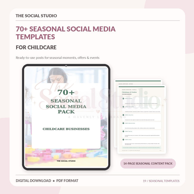 Childcare – Seasonal Social Media Pack | The Social Studio