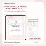 Children's Hair Accessories – Testimonial & Review Content Templates