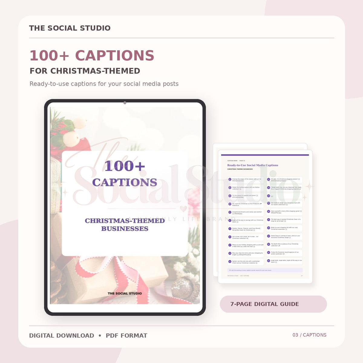 Christmas Theme – Caption Pack | The Social Studio