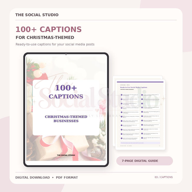 Christmas Theme – Caption Pack | The Social Studio