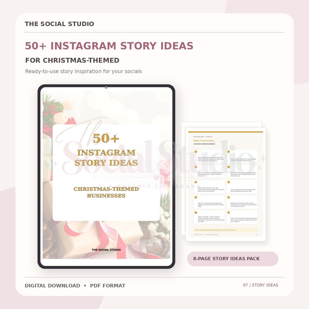 Christmas Theme – Instagram Story Ideas Pack | The Social Studio