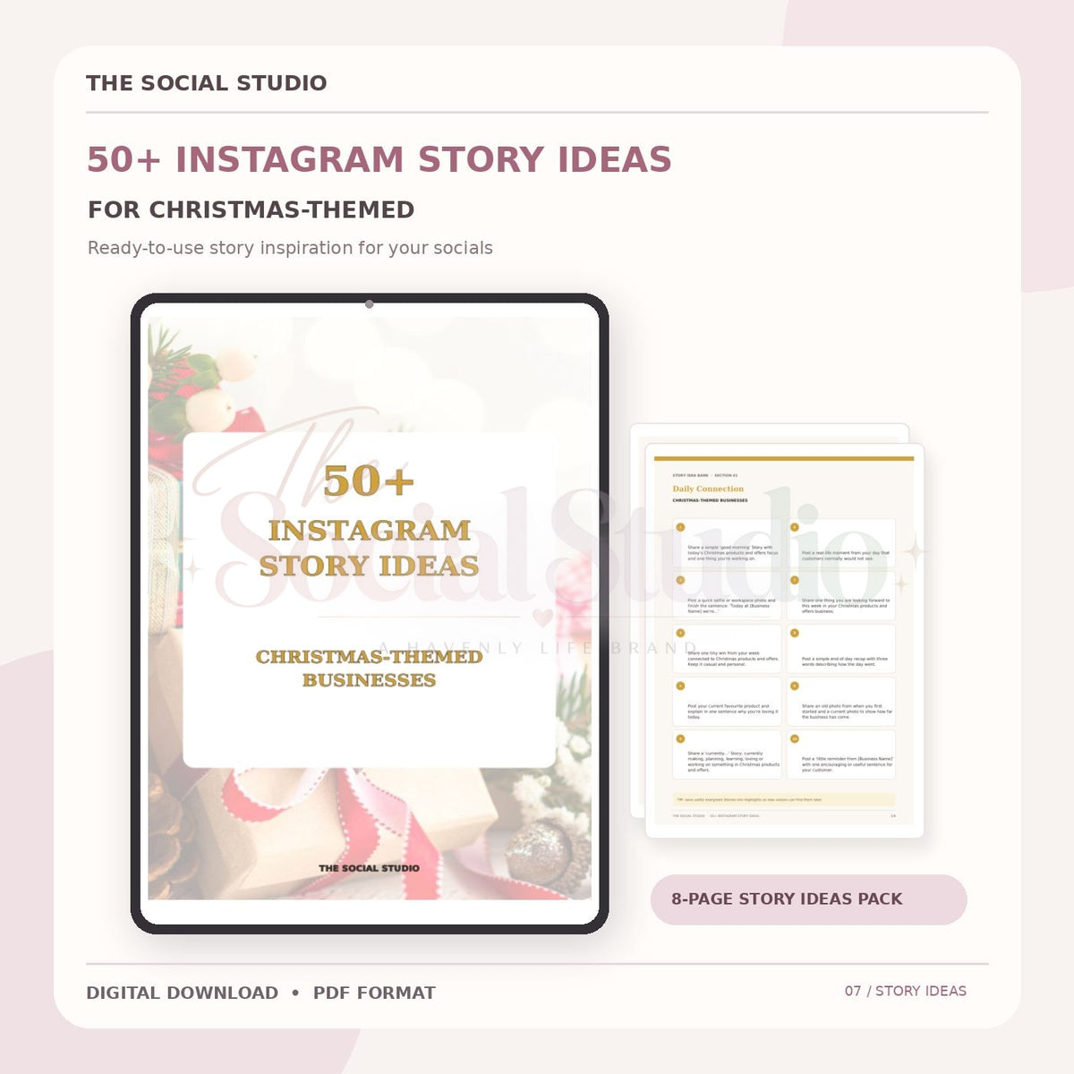 Christmas Theme – Instagram Story Ideas Pack | The Social Studio