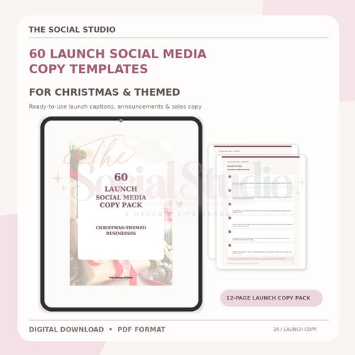 Christmas Theme – Launch Social Media Copy Pack | The Social Studio