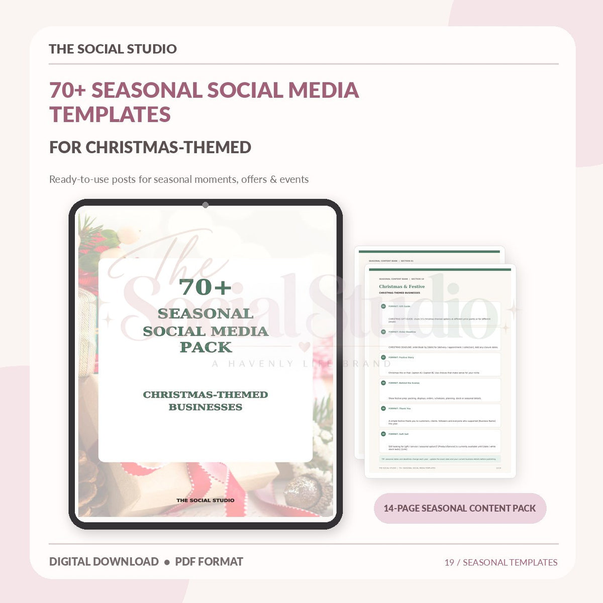 Christmas Theme – Seasonal Social Media Pack | The Social Studio
