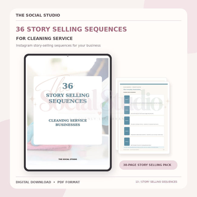 Cleaning Service – Instagram Story Selling Sequences | The Social Studio