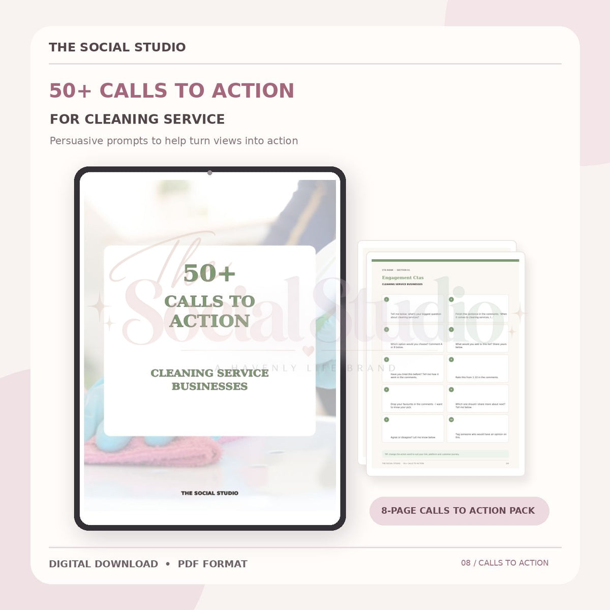 Cleaning Service – Calls to Action Pack | The Social Studio