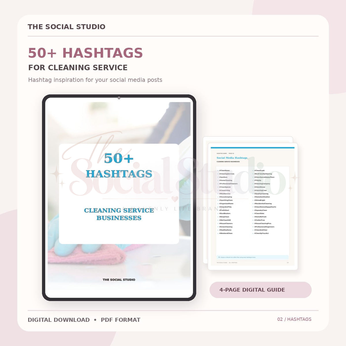 Cleaning Service – Hashtag Pack | The Social Studio