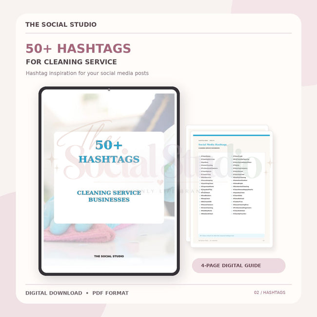 Cleaning Service – Hashtag Pack | The Social Studio