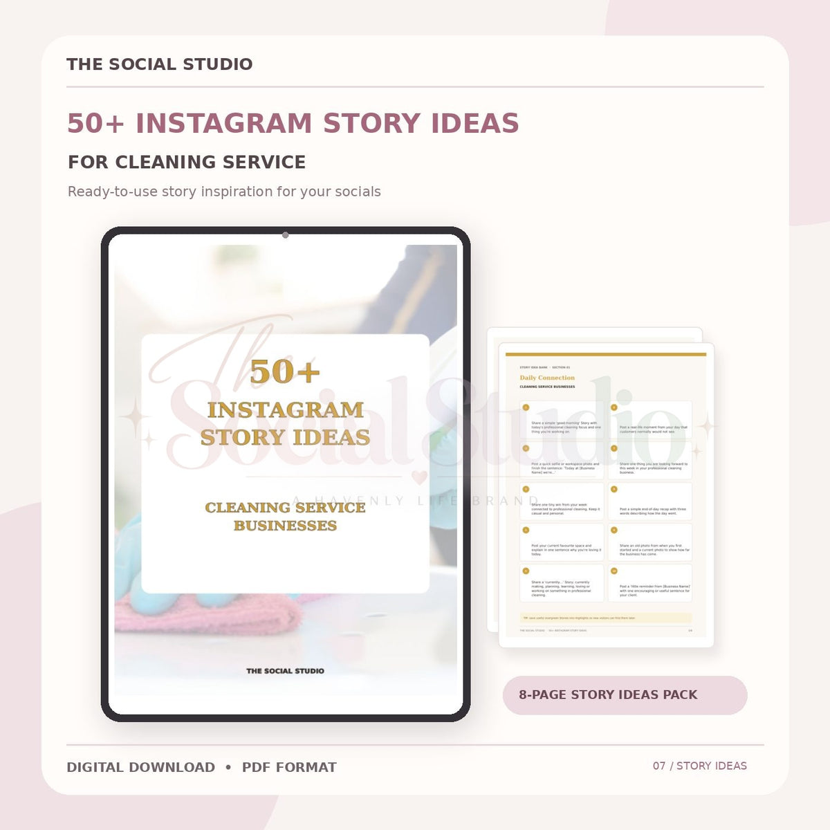 Cleaning Service – Instagram Story Ideas Pack | The Social Studio